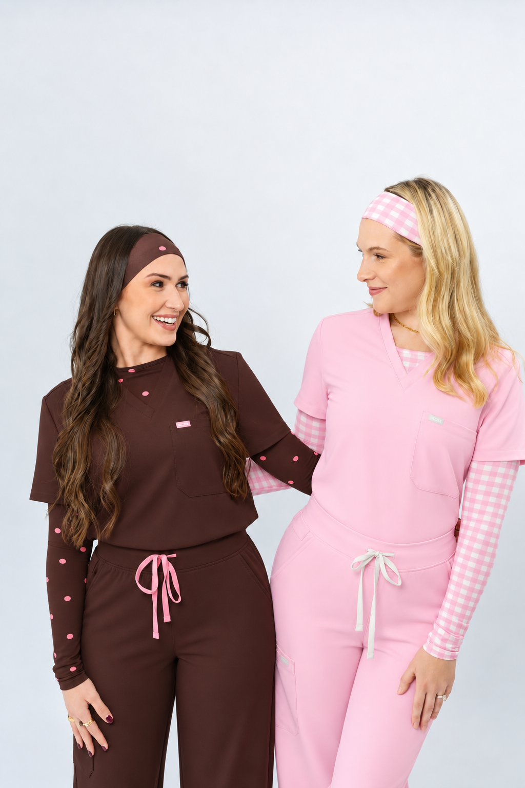 Chocolate Polka Dot Underscrub and Headband Set