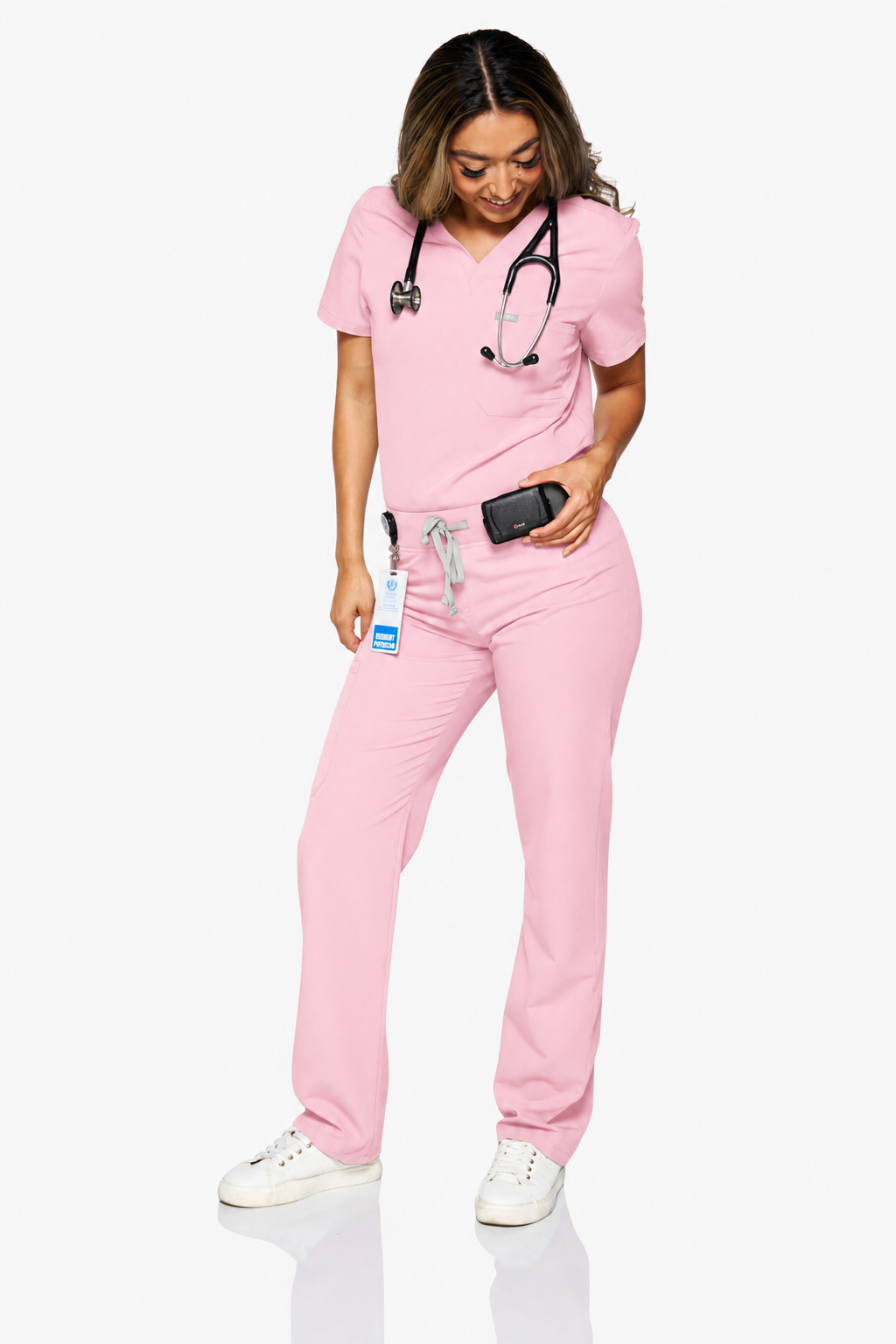 Powder Pink Straight Leg Bottom