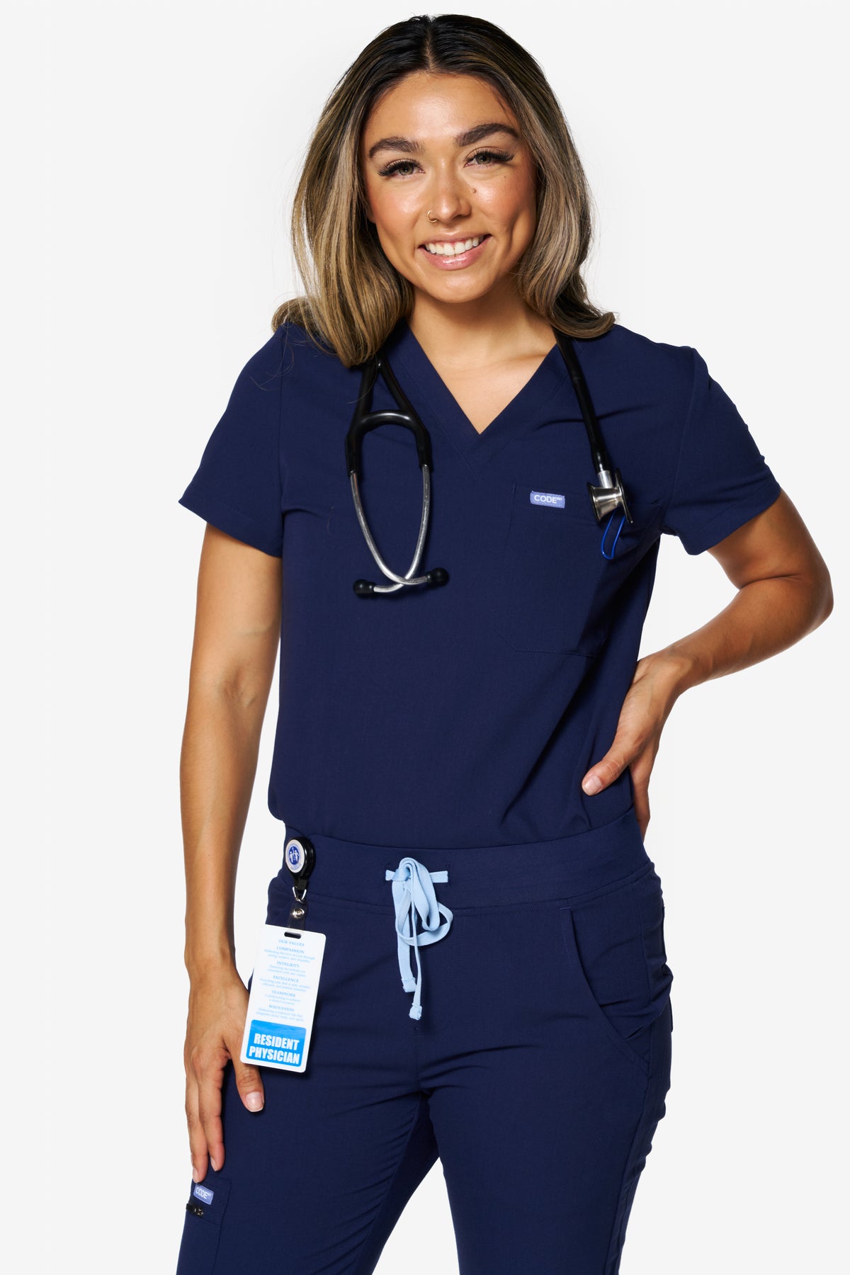 Navy Scrub Top