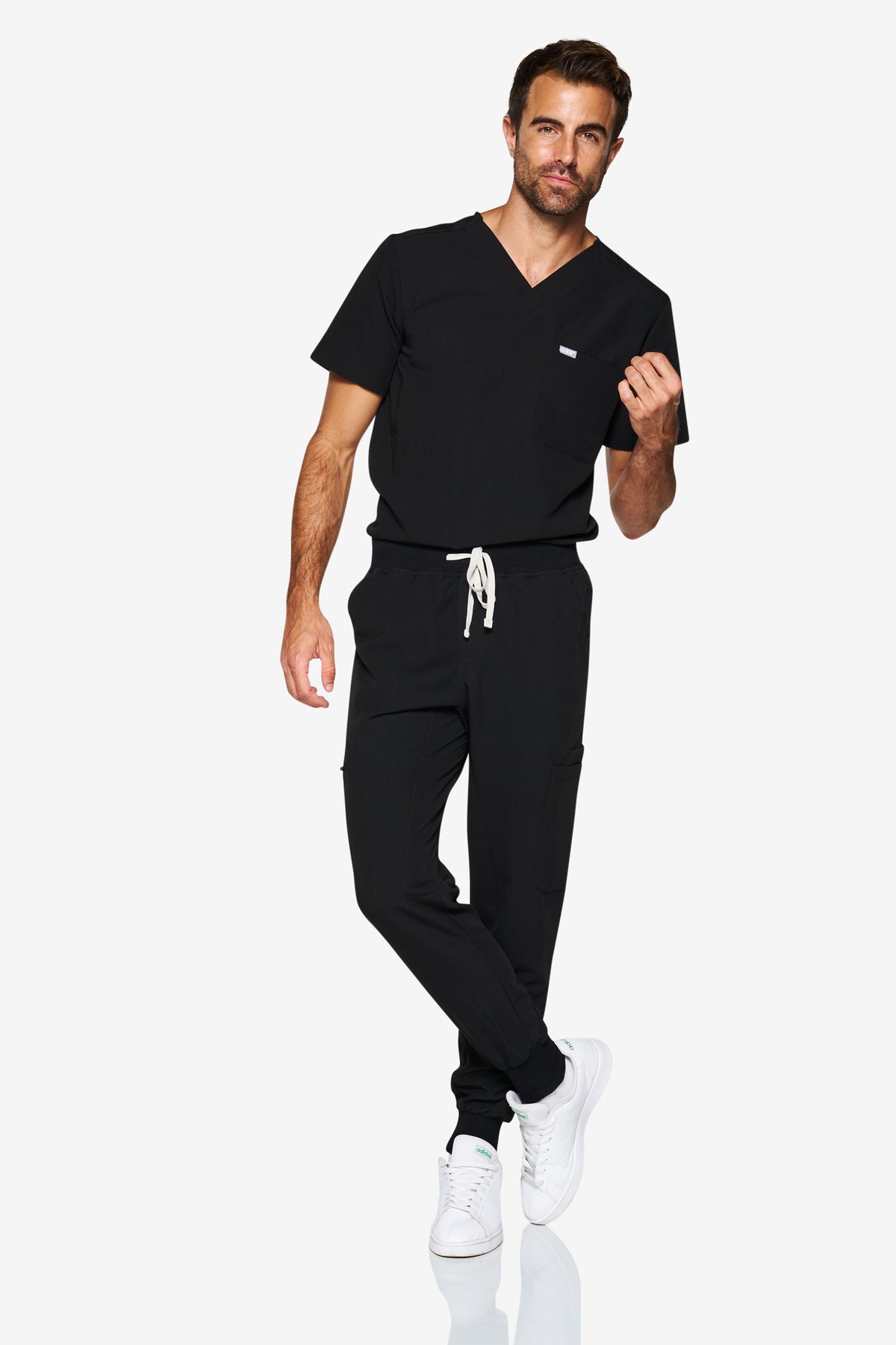 Black Scrub Top | Shock | MEN