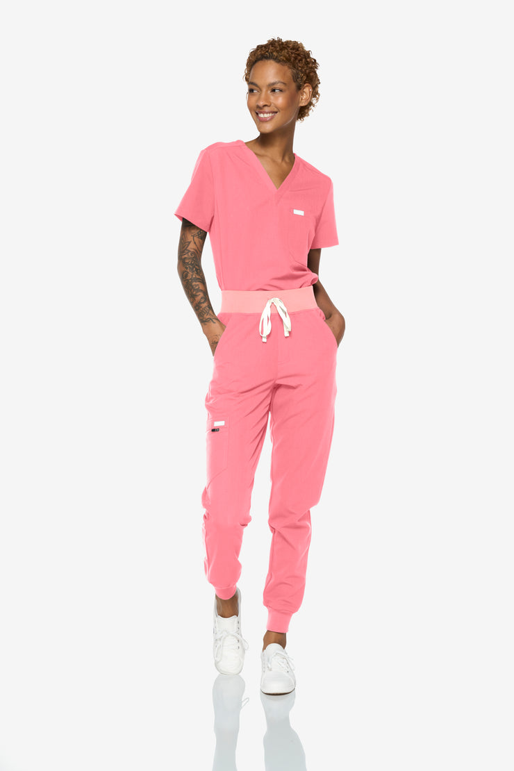 Mauve High-Waisted Fit Jogger | Shock Collection