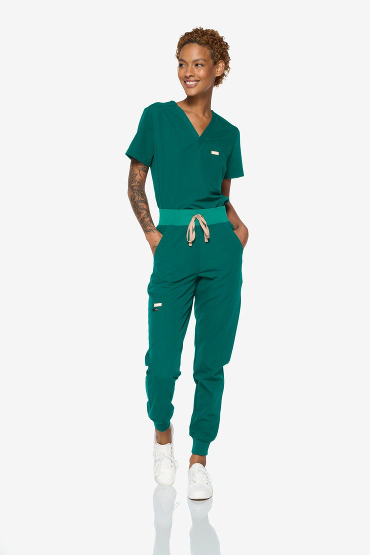 jogger de talle alto verde cazador | Colección de gemas