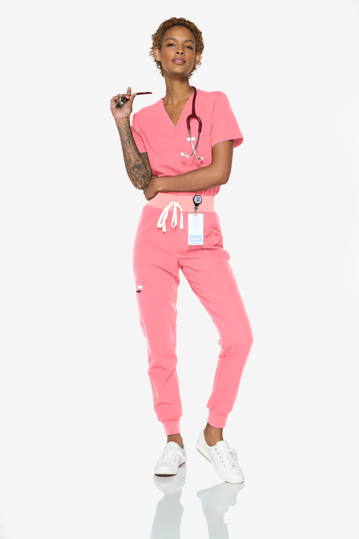 Mauve High-Waisted Fit Jogger | Shock Collection