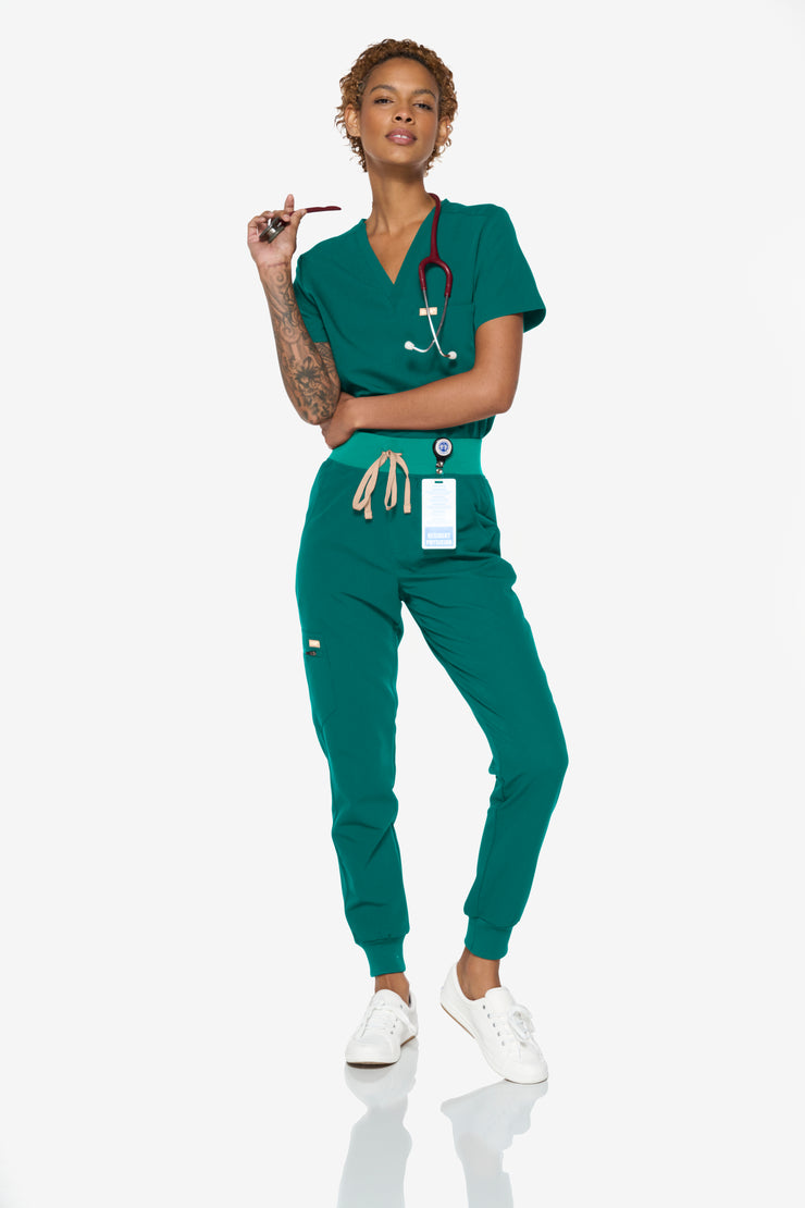 Hunter Green High-Waisted Fit Jogger | Gem Collection