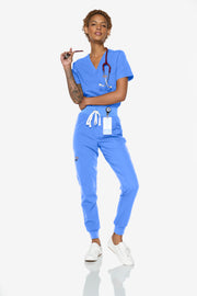 Ceil Blue High-Waisted Fit Jogger | Storm Collection