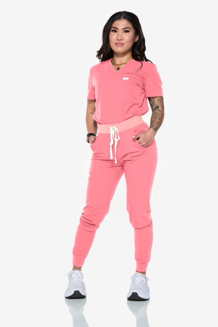 Mauve High-Waisted Fit Jogger | Shock Collection