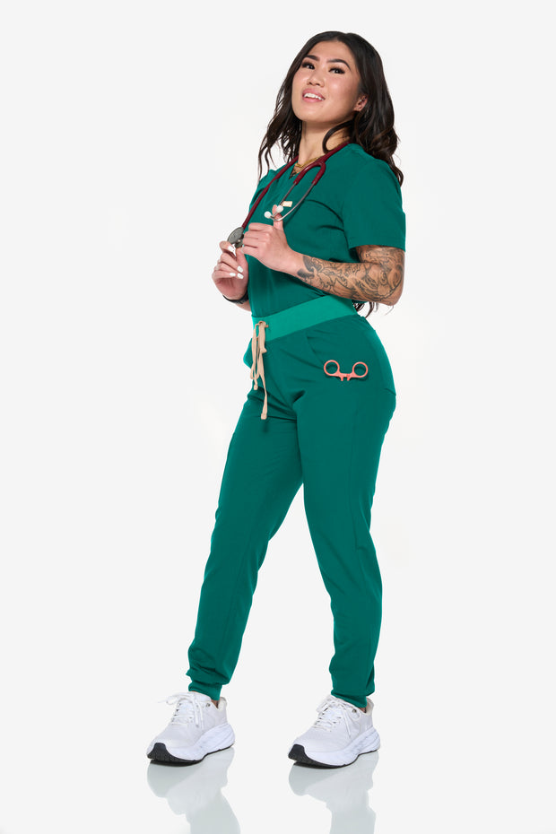 Hunter Green High-Waisted Fit Jogger | Gem Collection