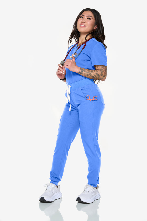 Ceil Blue High-Waisted Fit Jogger | Storm Collection