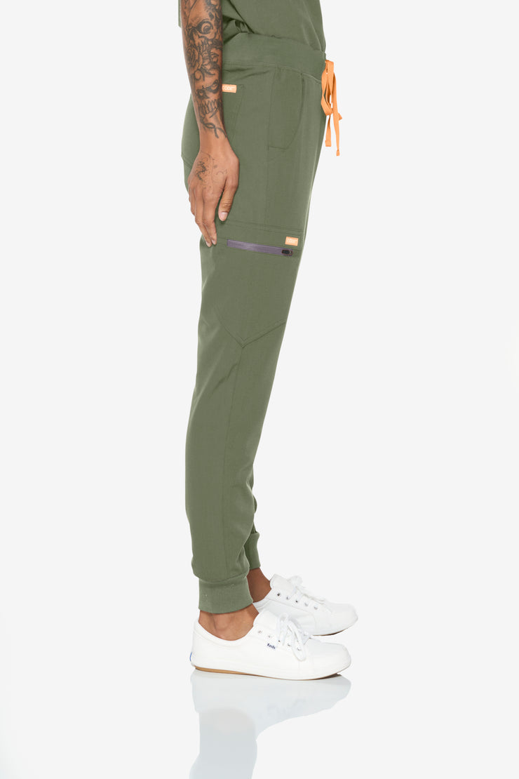Forest Green High-Waisted Fit Jogger | Floral Collection