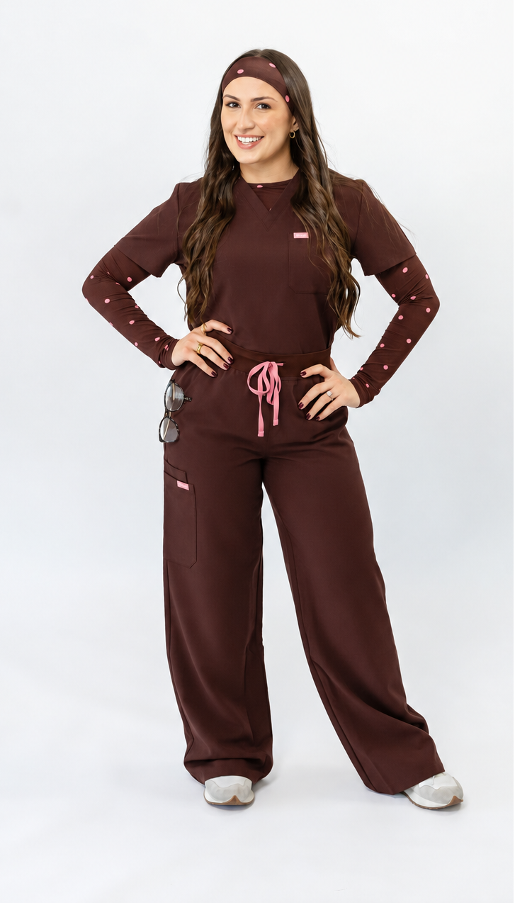 Chocolate Scrub Top