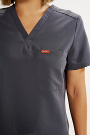 ONYX Off Black Scrub Top