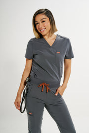 ONYX Off Black Scrub Top