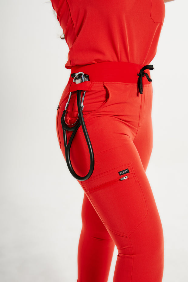 BLAZE Red High-Waisted Fit Jogger