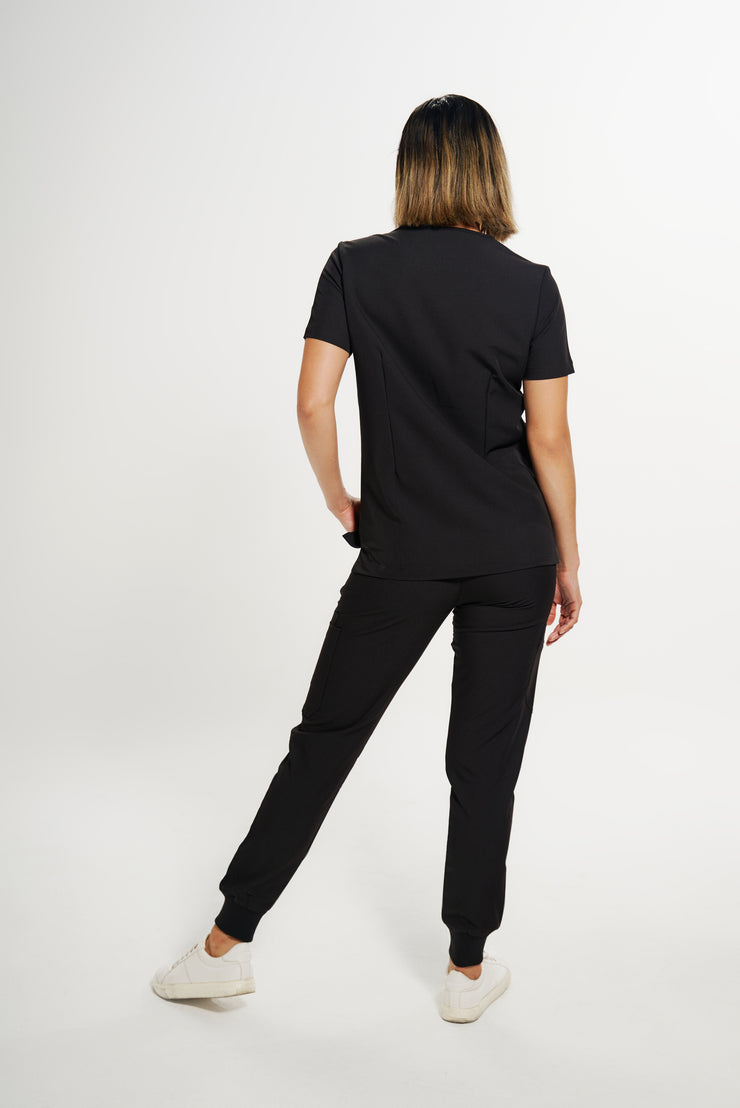 Obsidian Black Scrub Top | Shock Collection