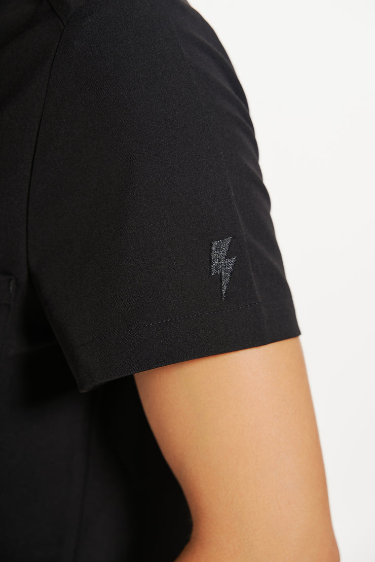 Obsidian Black Scrub Top | Shock Collection