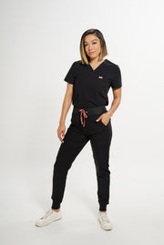 Obsidian Black Scrub Top | Shock Collection