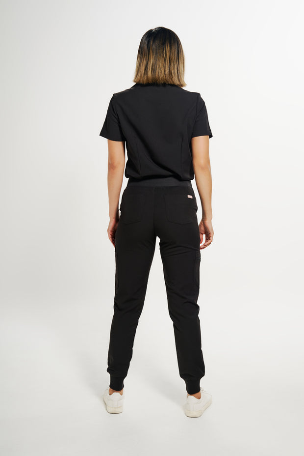 Obsidian Black High-Waisted Fit Jogger