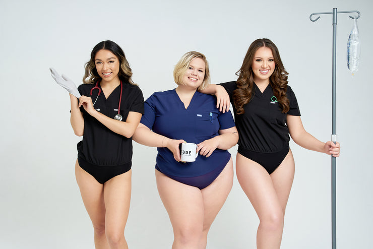 Navy Scrub Top Bodysuit |