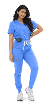 Ceil Blue High-Waisted Fit Jogger | Storm Collection