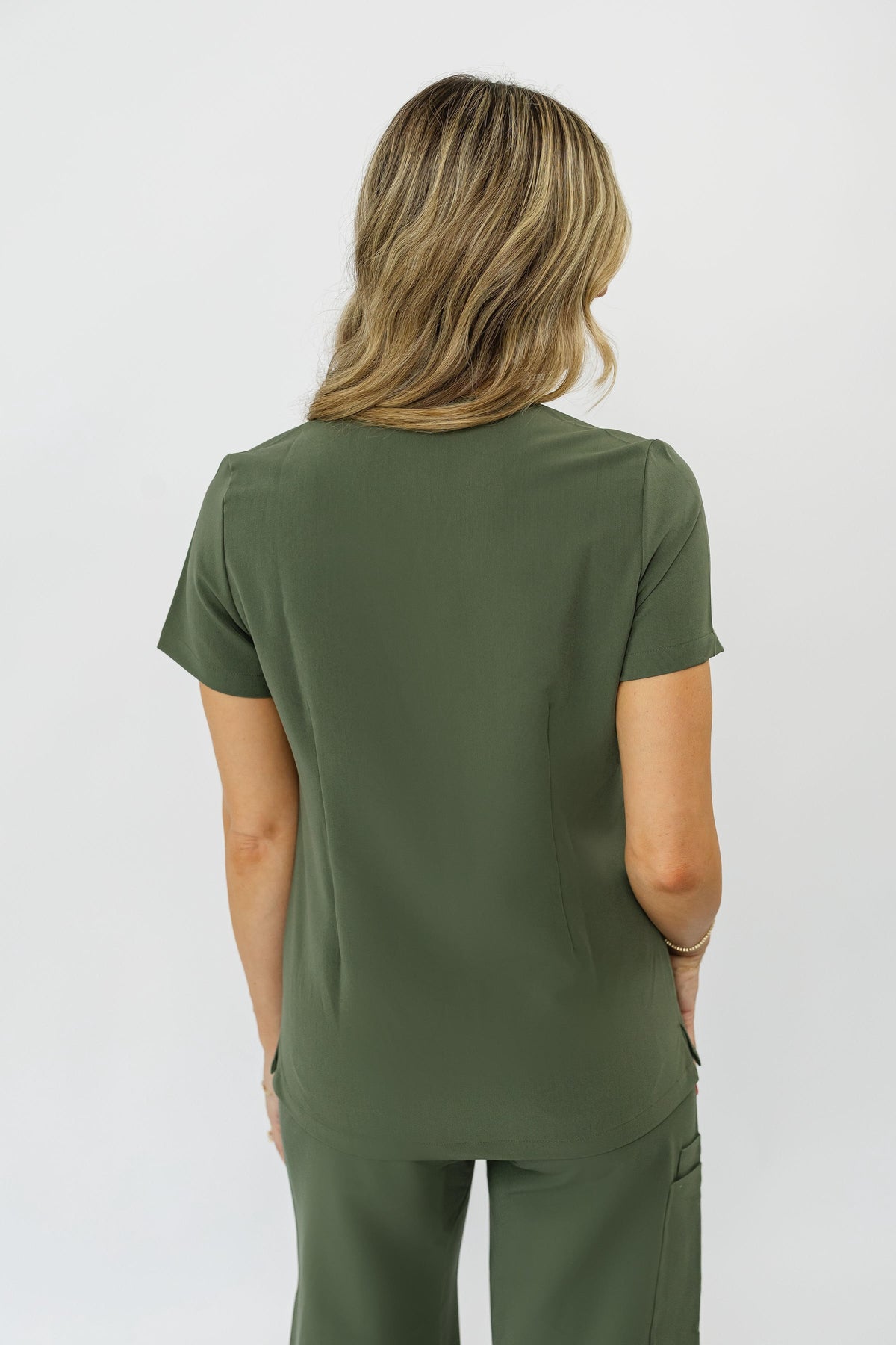 Forest Green Scrub Top