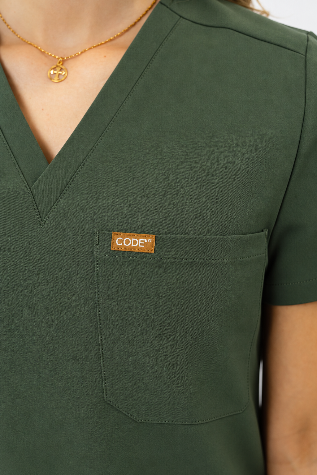 Forest Green Scrub Top