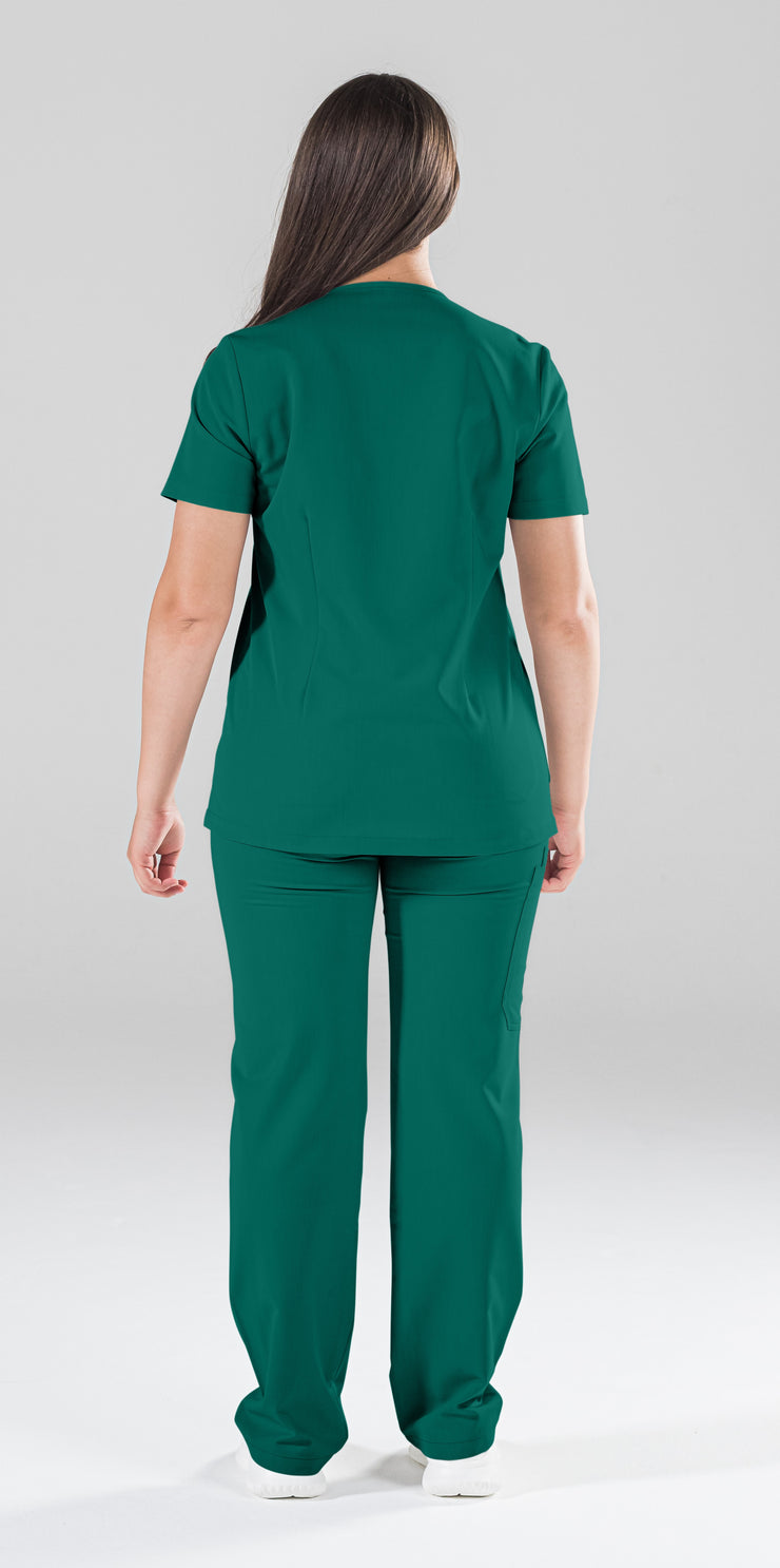 Emerald Hunter Green Straight Leg Pant | Gem Collection |
