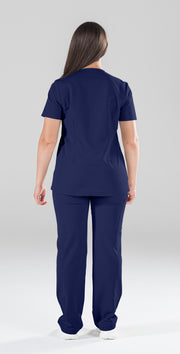 Pantalón médico azul marino con pernera recta | Colección de choque