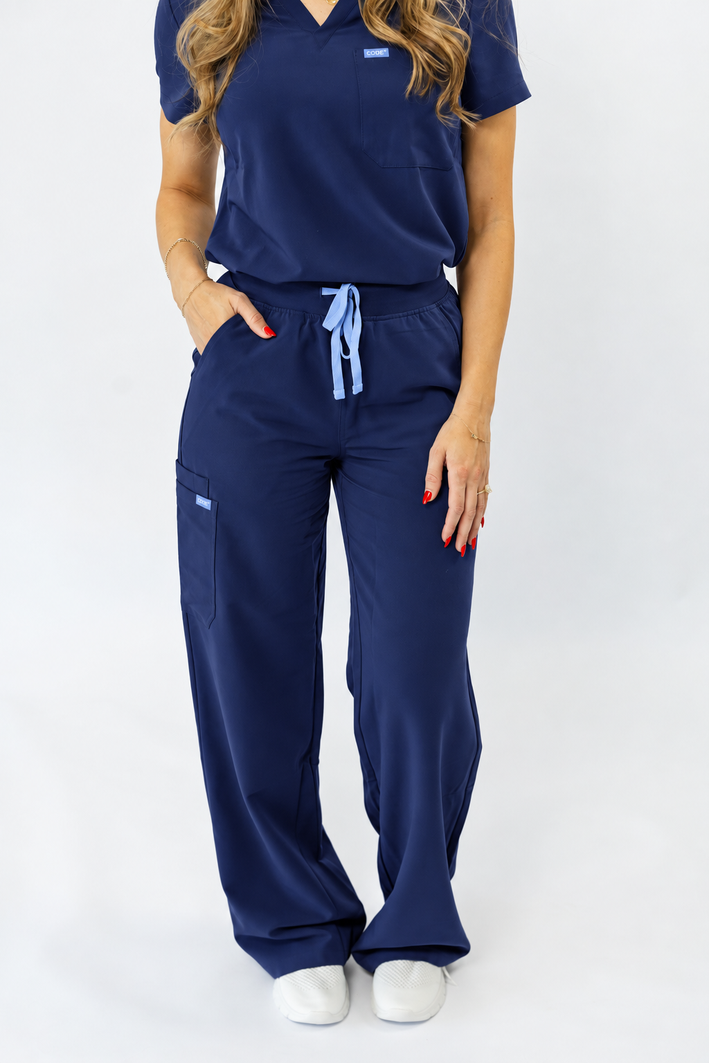 Navy Wide Leg Bottom