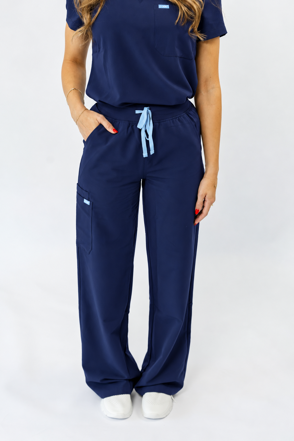 Navy Wide Leg Bottom