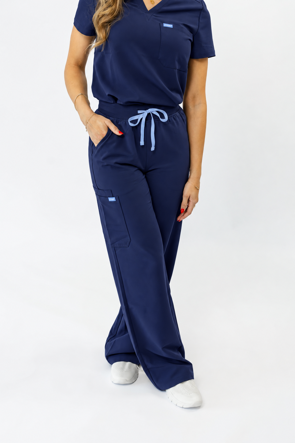 Navy Wide Leg Bottom