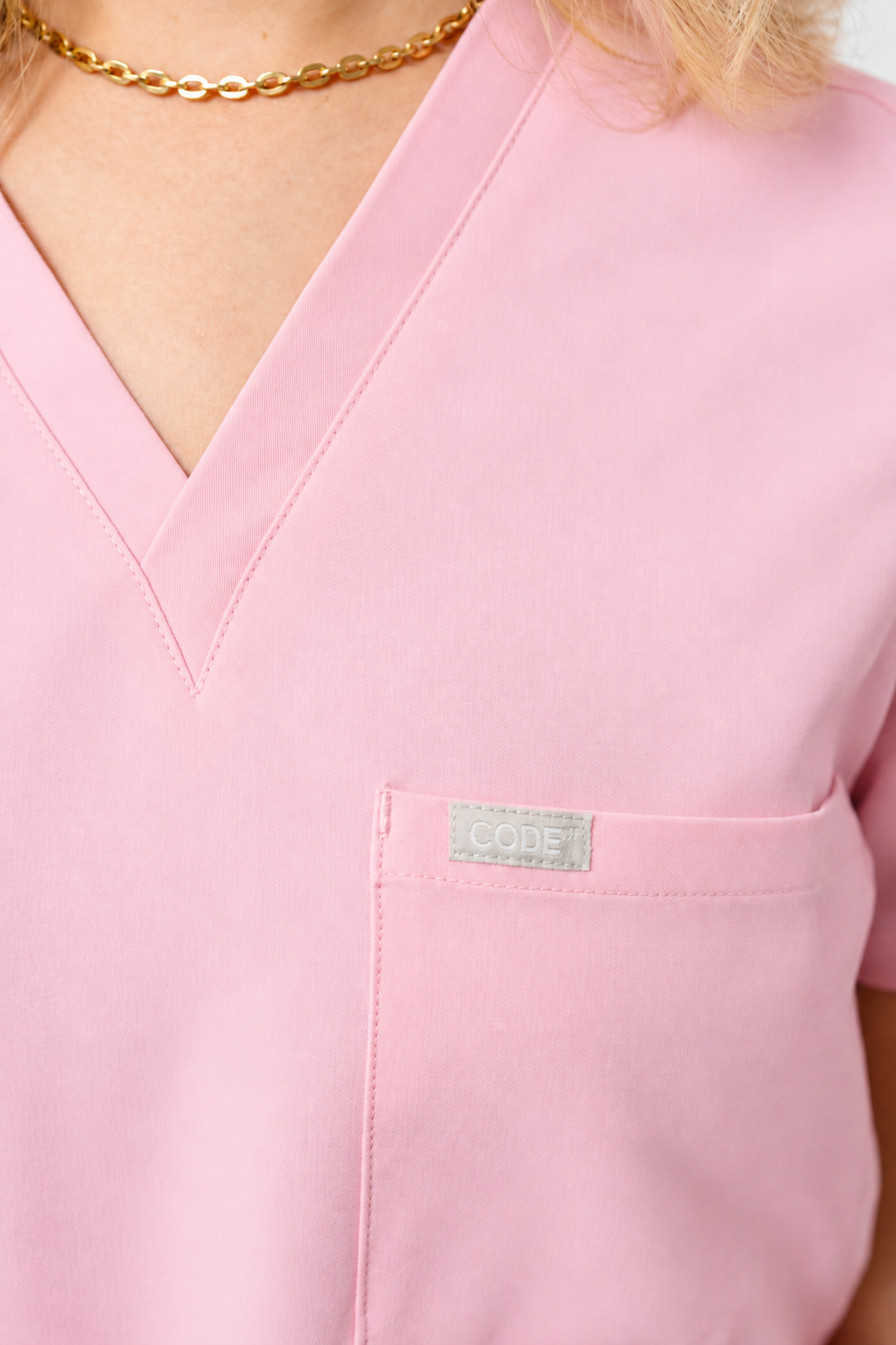 Powder Pink Scrub Top
