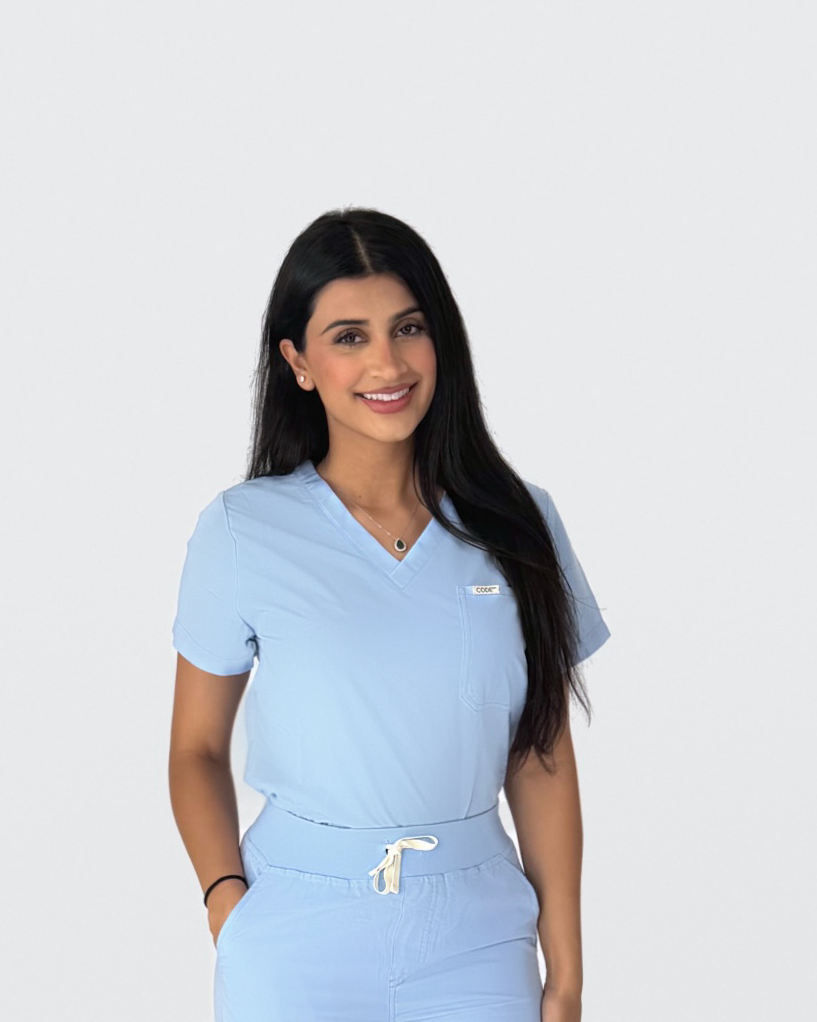 Sky Blue Scrub Top