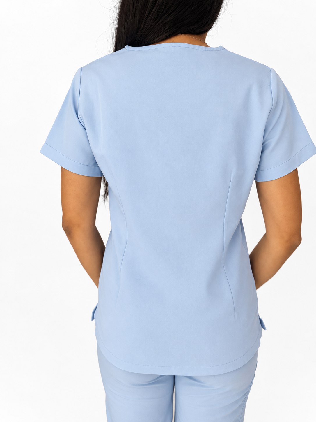 Sky Blue Scrub Top