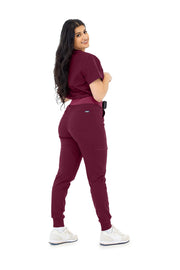 Burgundy High-Waisted Fit Jogger