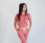 Mauve Fit Scrub Joggers | Cardiogenic Shock - CODE NXT Scrubs