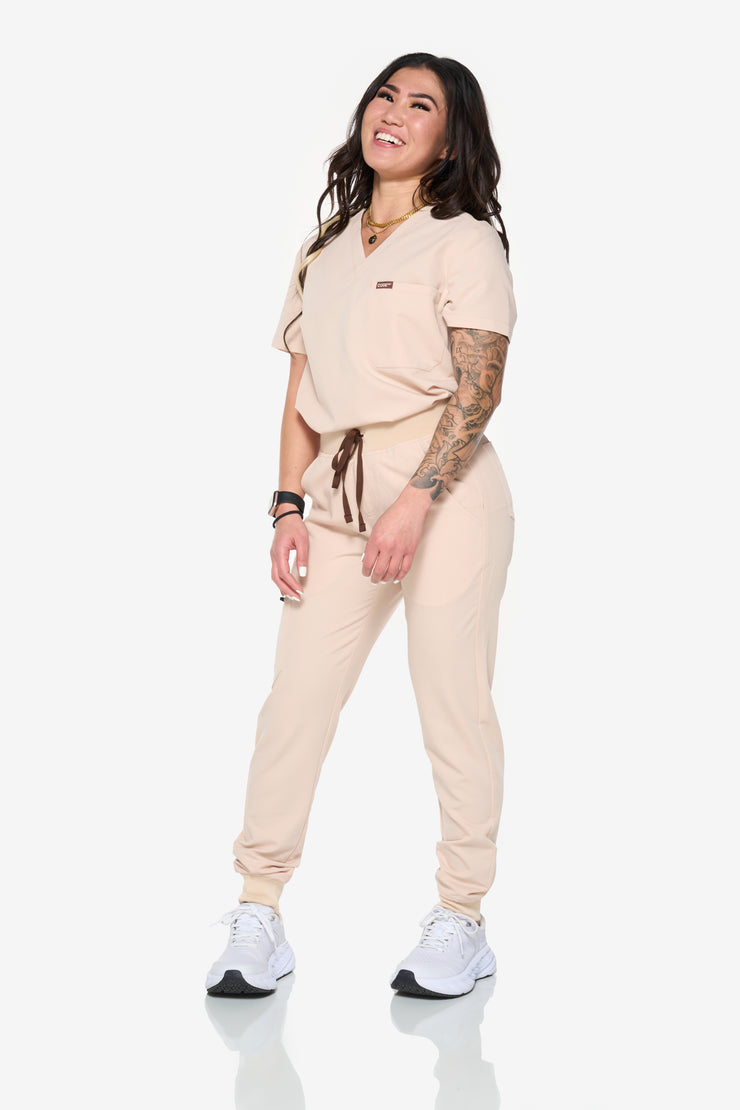 Hazelnut High-Waisted Fit Jogger | Coffee Collection