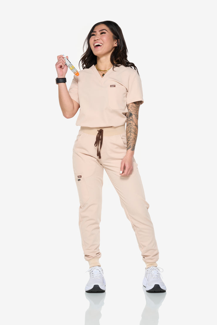 Hazelnut High-Waisted Fit Jogger | Coffee Collection