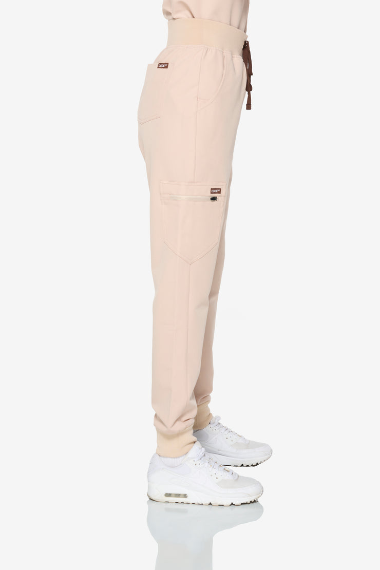 Jogger de talle alto color avellana | Colección de café 