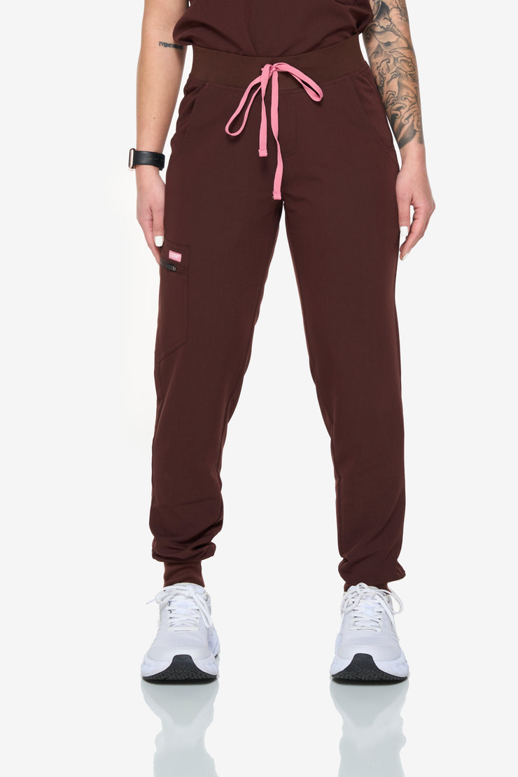 Jogger de talle alto color chocolate | Colección de café 