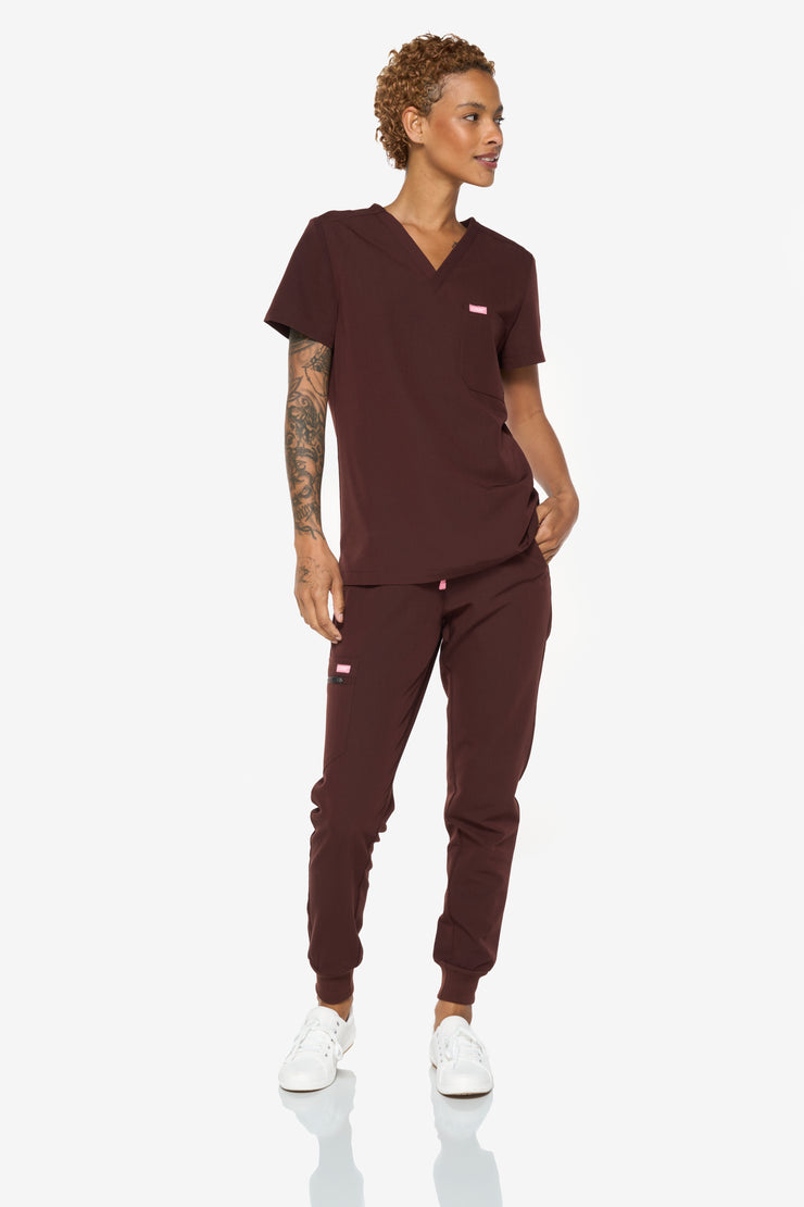 Blusa médica de chocolate | Colección de café