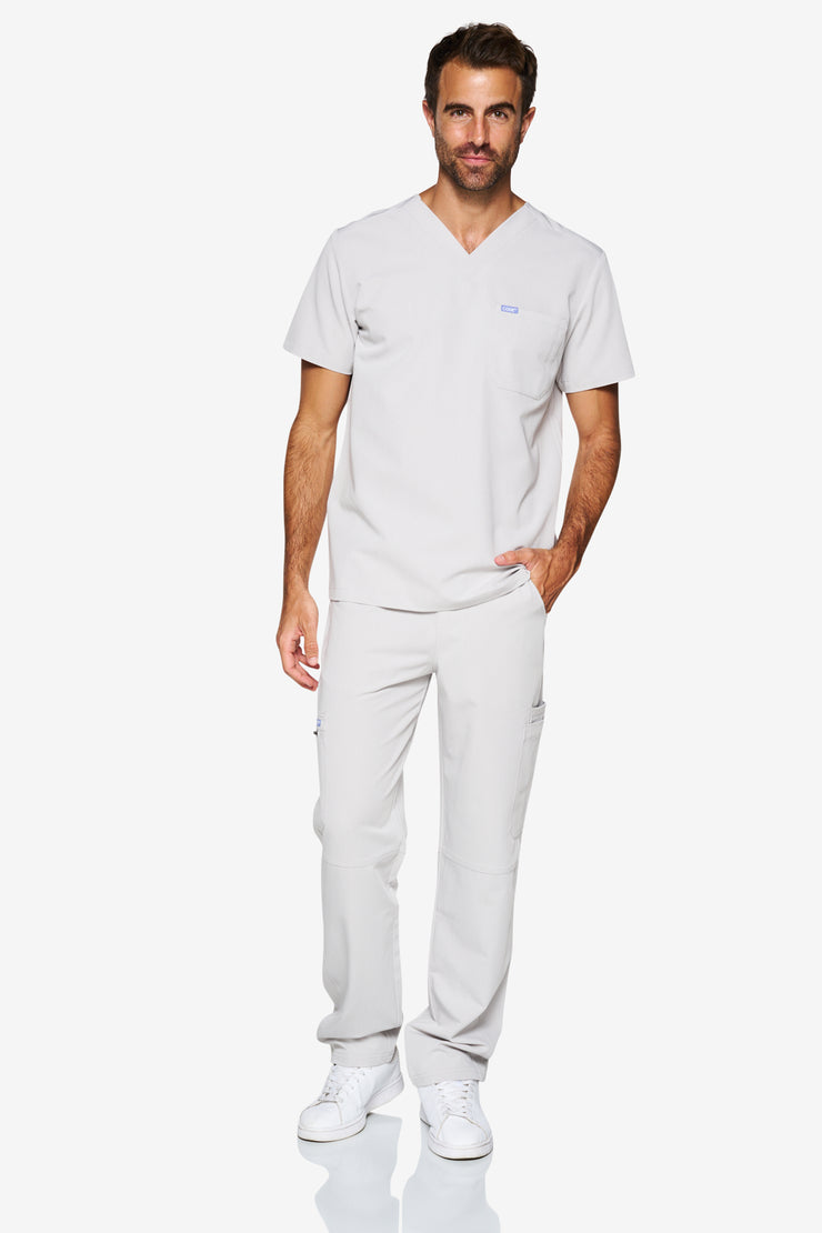Overcast Grey Scrub Top | Storm | Men