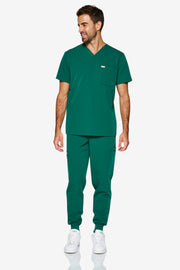 Emerald Hunter Green Scrub Top | Gem | Men | FINAL SALE