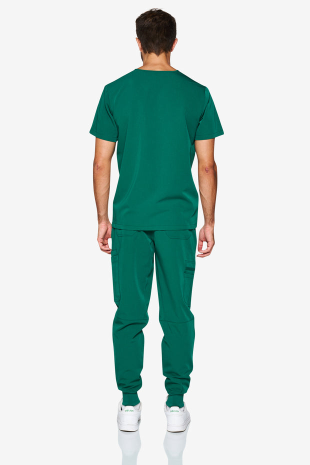 Emerald Hunter Green Scrub Top | Gem | Men