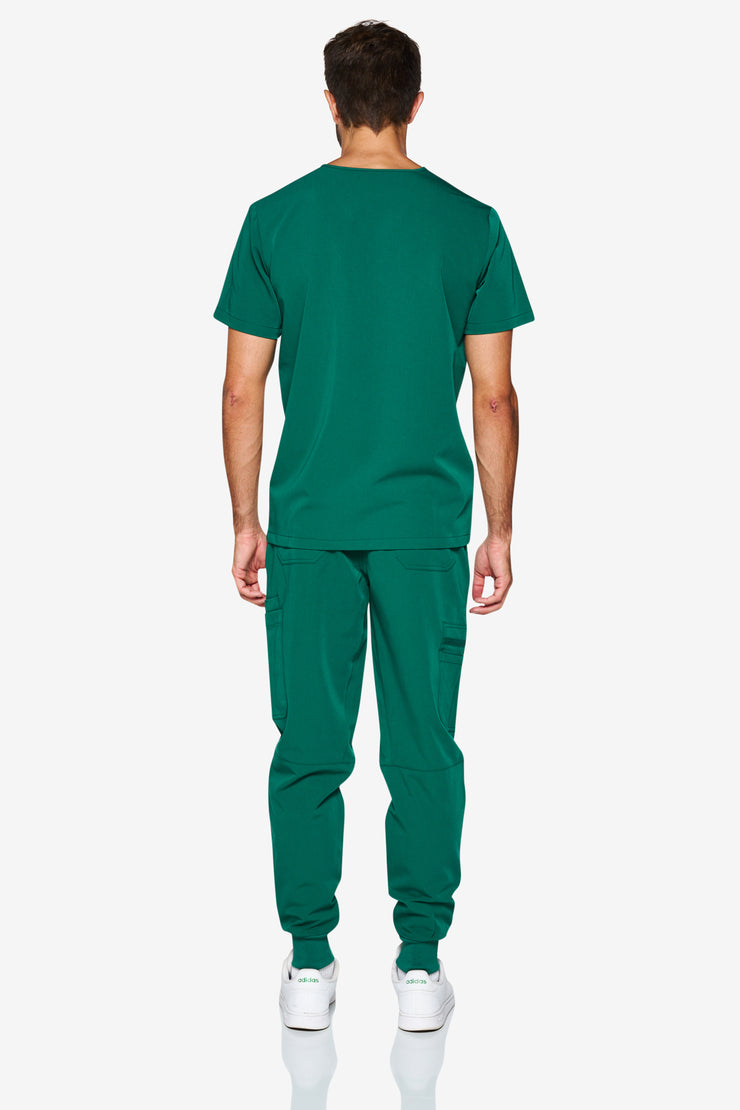Emerald Hunter Green Scrub Top | Gem | Men