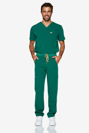 Pantalón de pierna recta verde cazador esmeralda | Gema | Hombres 