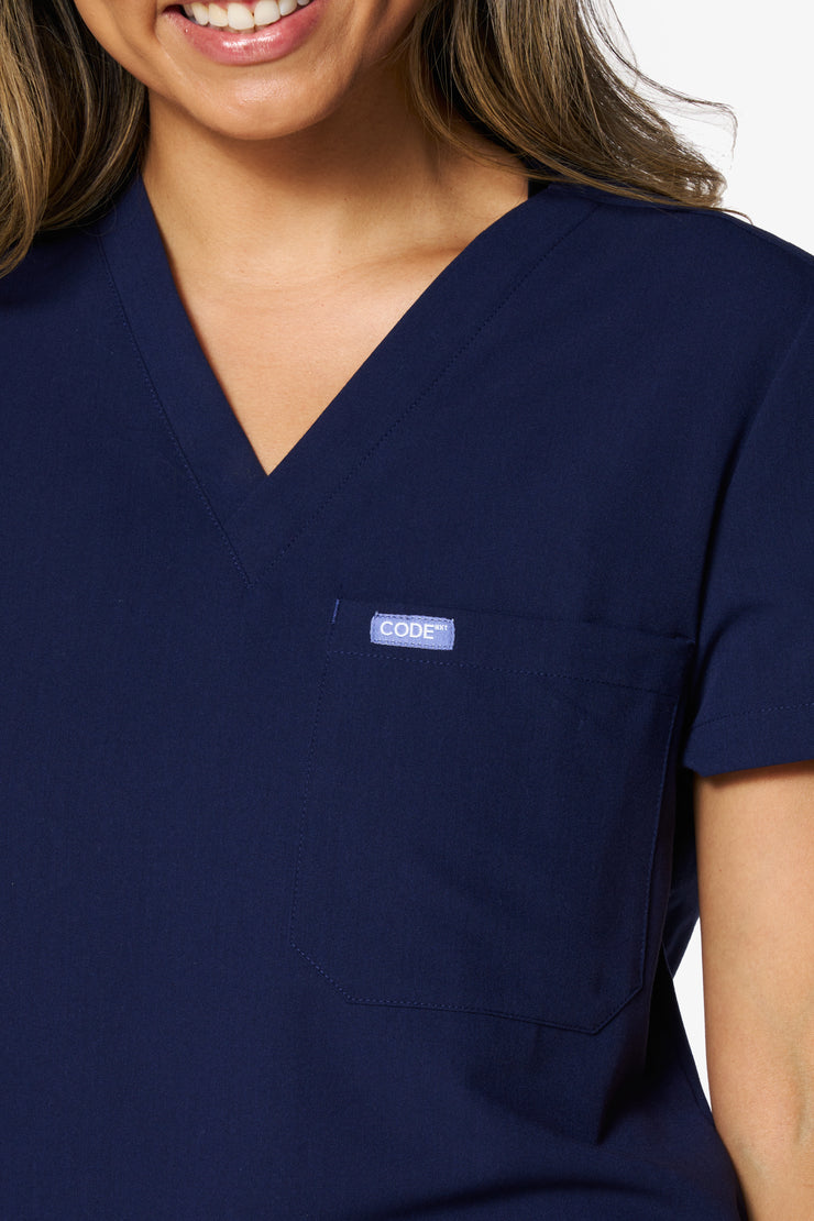 Blusa médica azul marino | Colección de choque