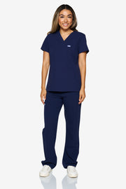 Navy Fit Straight Leg Scrub Pant | Shock Collection