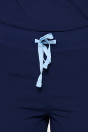 Pantalón médico azul marino con pernera recta | Colección de choque