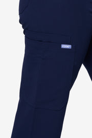 Pantalón médico azul marino con pernera recta | Colección de choque