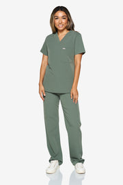 Olive Fit Straight Leg Scrub Pant | Shock Collection |